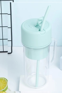 Şarjlı Taşınabilir Pipetli Bardak Blender 420 ML Smoothie Milkshake Meyve Mama Karıştırıcı Mikser