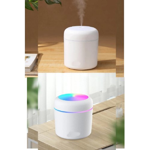 300 Ml Ultrasonik Hava Nemlendirici Buhar Makinesi USB li  Işıklı 2 Çubuklu Aroma Difüzörü 