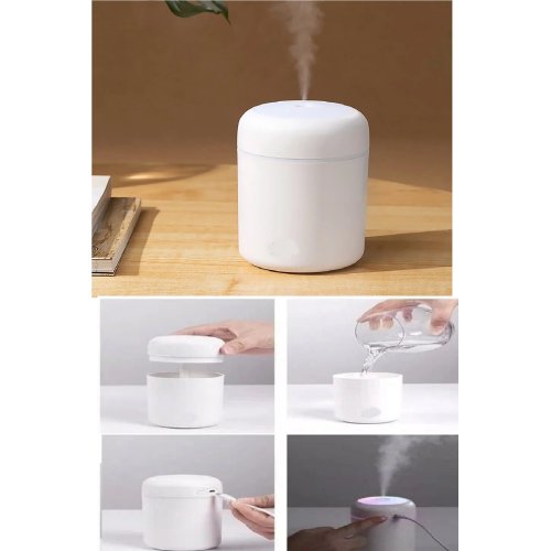 300 Ml Ultrasonik Hava Nemlendirici Buhar Makinesi USB li  Işıklı 2 Çubuklu Aroma Difüzörü 