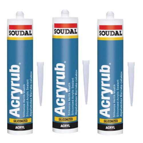 Soudal Silikonize Mastik Yapıştırıcı Ant.Gri 500gr 3 Ad Duşakabin Pencere Derz Su Geçirmez Boyanabil